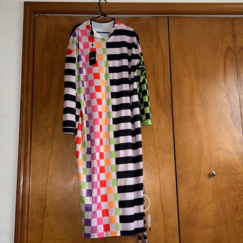 Multicolored Geometric print dress